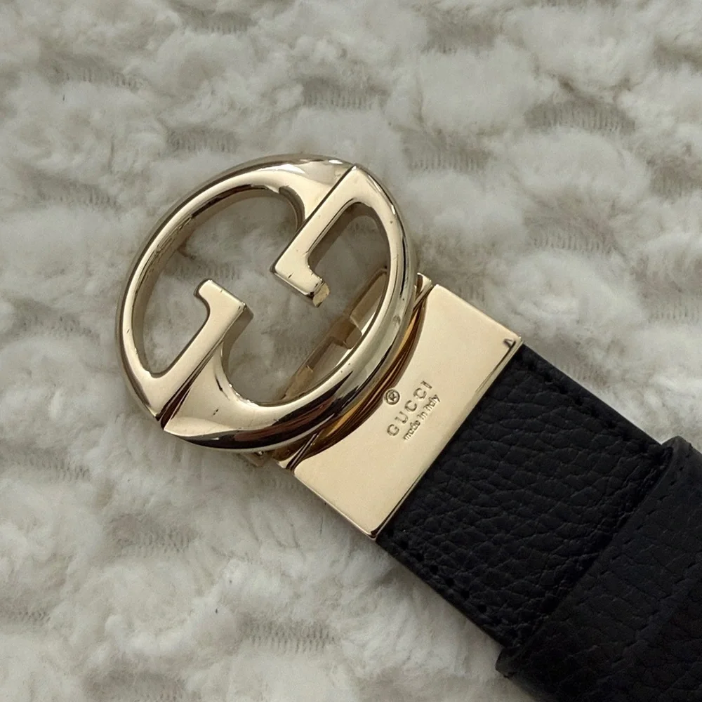 Gucci Reversible Leather Belt-45000-Authentic-NWOT